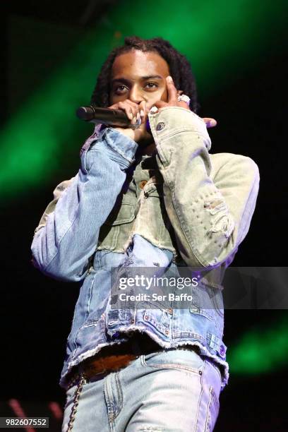 Playboi Carti performs onstage at the STAPLES Center Concert Sponsored by SPRITE during the 2018 BET Experience on June 23, 2018 in Los Angeles,...