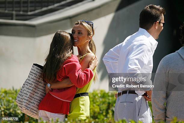 Giuliana Rancic, Bill Rancic and guests visit an Easter Egg garden at Resort at Pelican Hill on April 4, 2010 in Newport Beach, California.