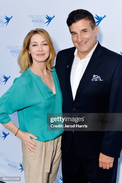 Sharon Lawrence and Executive Director of Project Angel Food Richard Ayoub attend Project Angel Food's 23rd Annual Angel Art ART=LOVE Benefit Auction...