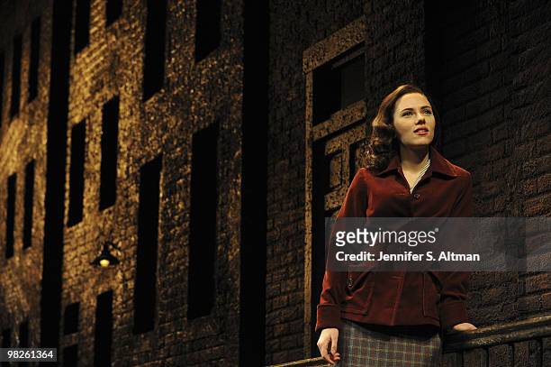 Actress Scarlett Johansson rehearsing scenes for Arthur Miller's play A View From The Bridge, on Broadway in New York City, January 19, 2010....