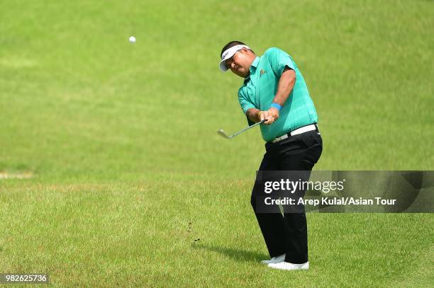 Prom Meesawat of Thailand pictured during the final round of the Kolon Korea Open Golf Championship at Woo Jeong Hills Country Club on June 24, 2018...