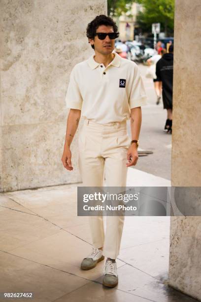 Gust is seen during Paris Men's Fashion Week Spring/Summer 2019 in Paris, France, on June 22, 2018.