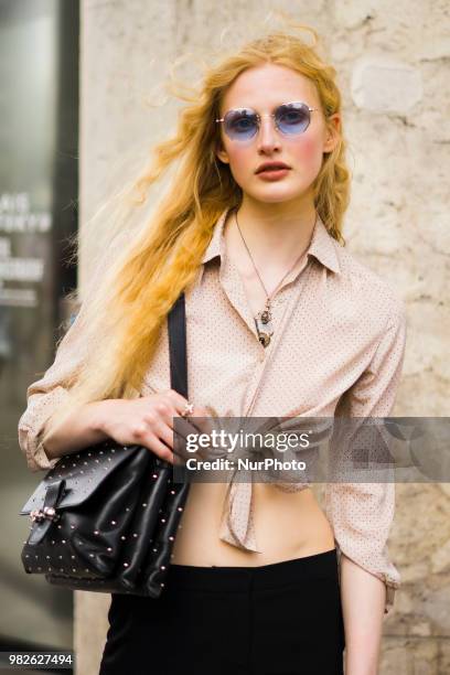 Gust is seen during Paris Men's Fashion Week Spring/Summer 2019 in Paris, France, on June 22, 2018.