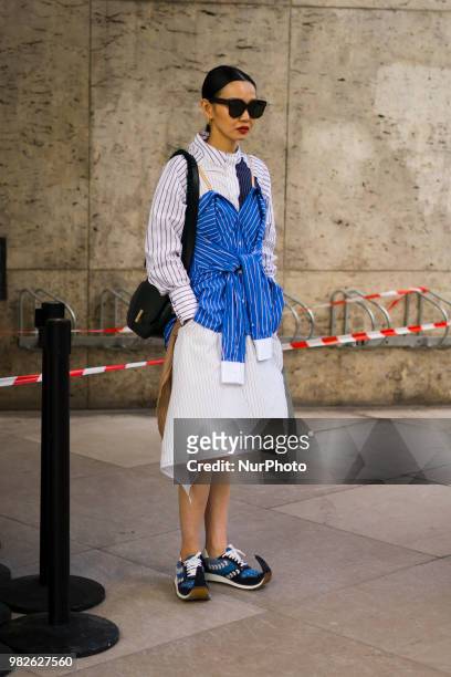 Gust is seen during Paris Men's Fashion Week Spring/Summer 2019 in Paris, France, on June 22, 2018.