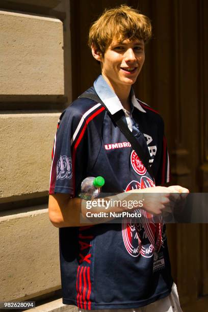 Gust is seen during Paris Men's Fashion Week Spring/Summer 2019 in Paris, France, on June 22, 2018.