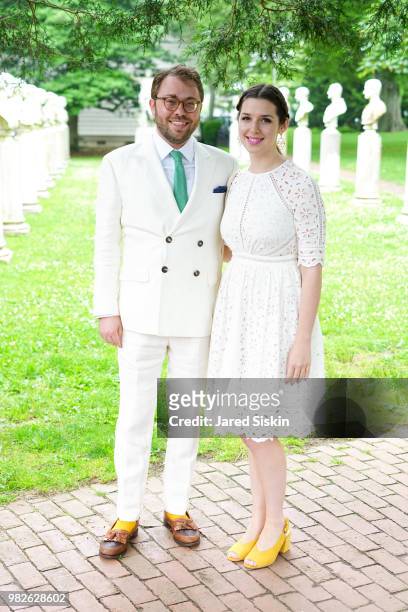 Christopher Cameron and Siobhan Harrington attend the 22nd Annual Hamptons Heart Ball on June 23, 2018 in Southampton, New York.