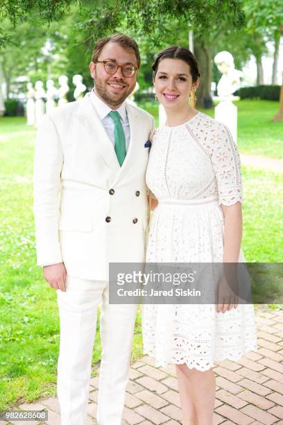Christopher Cameron and Siobhan Harrington attend the 22nd Annual Hamptons Heart Ball on June 23, 2018 in Southampton, New York.
