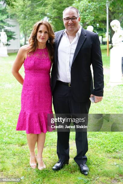 Karyn Koullias and guest attend the 22nd Annual Hamptons Heart Ball on June 23, 2018 in Southampton, New York.