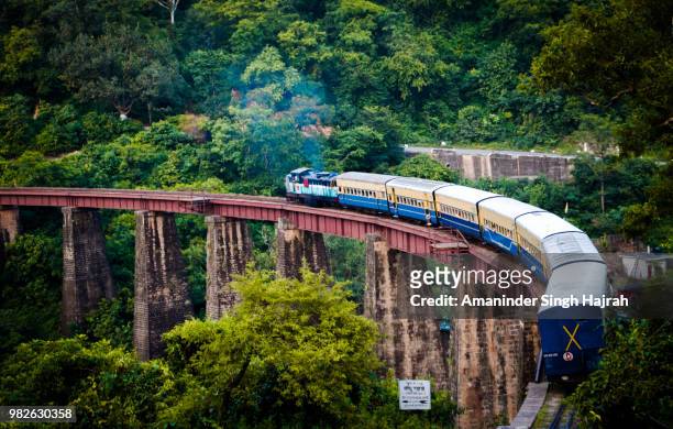 the daring ride - indian trains stock pictures, royalty-free photos & images