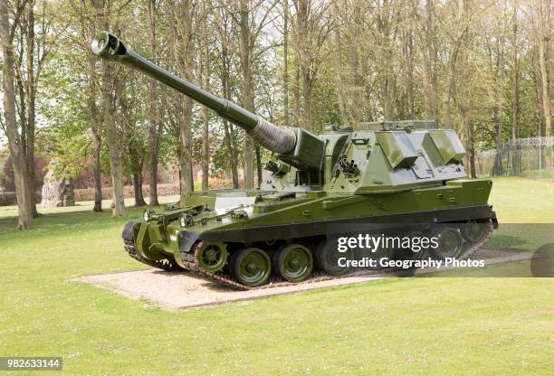 British AS-90 SP self propelled gunship tank, Royal Regiment of Artillery, Larkhill, Wiltshire, England, UK.