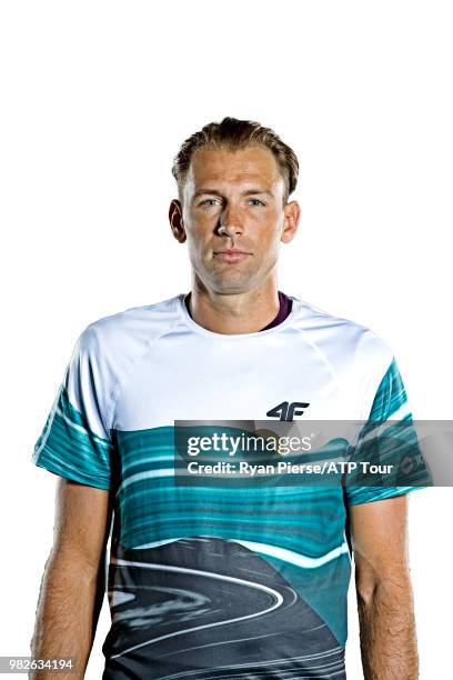 Lukasz Kubot of Poland poses for portraits during the Australian Open at Melbourne Park on January 14, 2018 in Melbourne, Australia.