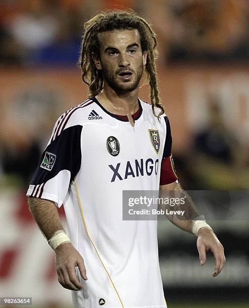 Kyle Beckerman of Real Salt Lake during the game against the Houston Dynamo at Robertson Stadium on April 1, 2010 in Houston, Texas.