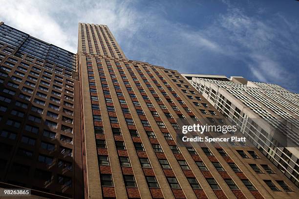 An office building with space available in the financial district is viewed on April 5, 2010 in New York City. Office vacancy rates have hit their...