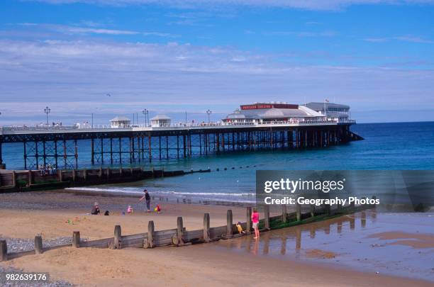 Cromer pier and beach Norfolk England.
