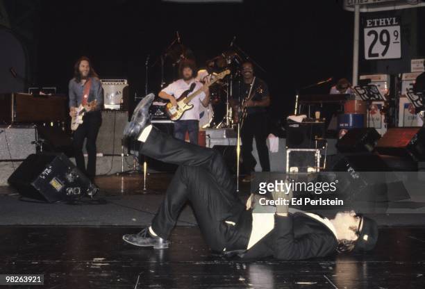 The Blues Brothers perform at Concord Pavilion in July 1980 in Concord, California.