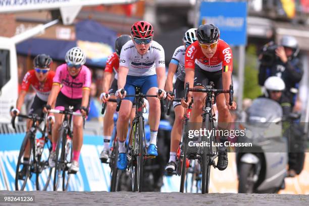 Ann-Sophie Duyck of Belgium and Cervelo-Bigla Pro Cycling Team / Julie Van De Velde of Belgium and Team Lotto Soudal Ladies / during the 119th...