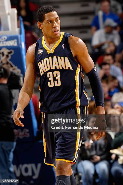 Danny Granger of the Indiana Pacers walks across the court during the game against the Orlando Magic on January 20, 2010 at Amway Arena in Orlando,...