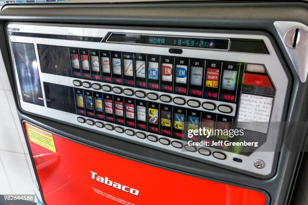 Portugal, Coimbra, Comboios de Portugal, cigarette vending machine in train station.