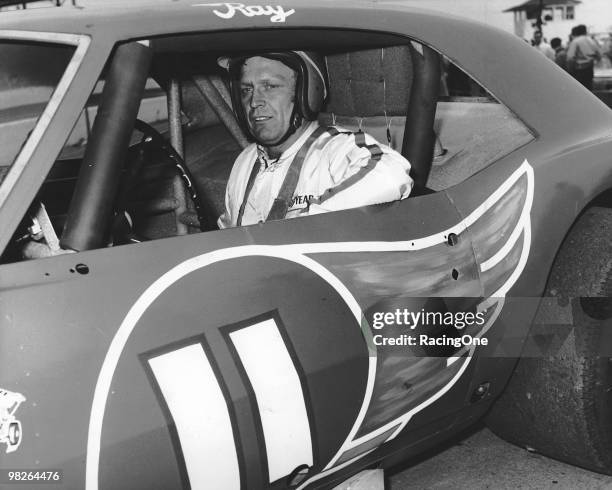 Short-track legend Ray Hendrick poses with the Jack Tant/Clayton Mitchell-owned Modified Camaro. Hendrick won hundreds of Modified and Late Model...