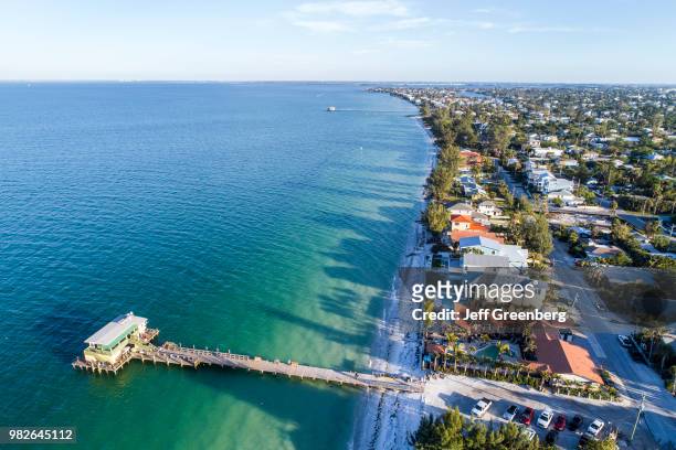 Florida, Anna Maria Island, Rod & Reel Pier and beach front homes.