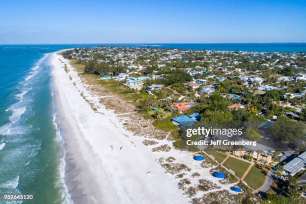 Florida, Anna Maria Island, Holmes Beach, Aerial view of residential area.