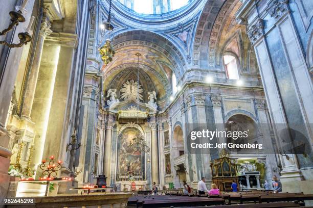 Portugal, Lisbon, Basilica da Estrela, Convent of the Most Sacred Heart of Jesus, interior of church.