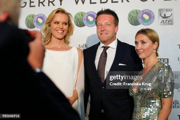 Gerry Weber testimonial international supermodel Eva Herzigova, Ralf Weber, CEO Gerry Weber and his wife Irina attend the Gerry Weber Open Fashion...