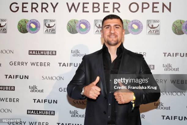Professional boxer Marco Huck attends the Gerry Weber Open Fashion Night 2018 at Gerry Weber Stadium on June 23, 2018 in Halle, Germany.