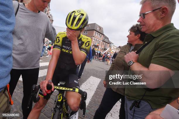 Arrival / Jolien DHoore of Belgium and Team Mitchelton-Scott / Disappointment / during the 119th Belgian Road Championship 2018, Elite Women a...