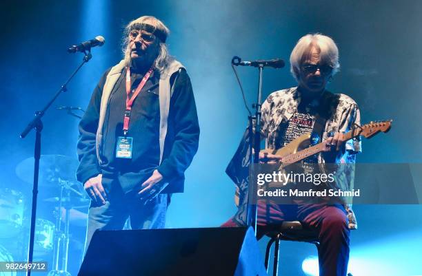 Schiffkowitz and Ulli Baer perform on stage at Donauinselfest DIF 2018 Wien at Donauinsel on June 23, 2018 in Vienna, Austria.