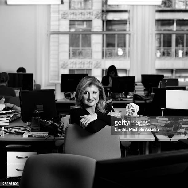 Arianna Huffington poses for a portrait session on December 2 New York, NY.