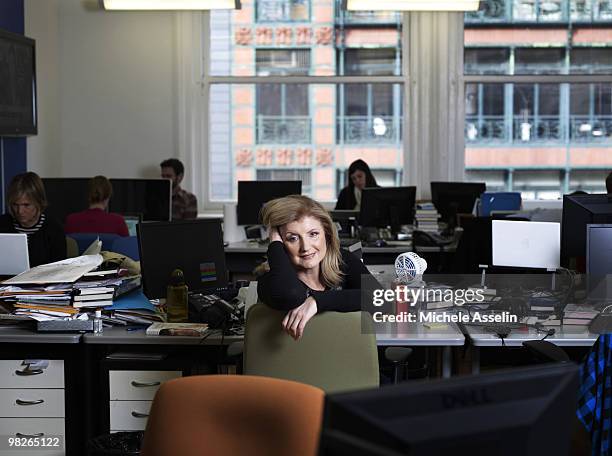 Arianna Huffington poses for a portrait session on December 2 New York, NY.