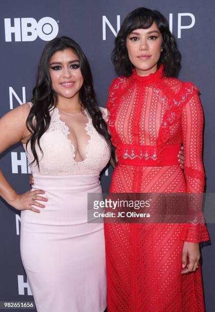 Actors Chelsea Rendon and Mishel Prada attend NALIP 2018 Latino Media Awards at The Ray Dolby Ballroom at Hollywood & Highland Center on June 23,...