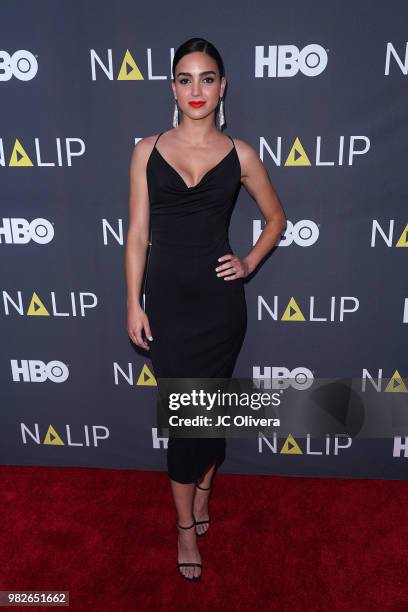 Actor Melissa Barrera attends NALIP 2018 Latino Media Awards at The Ray Dolby Ballroom at Hollywood & Highland Center on June 23, 2018 in Hollywood,...