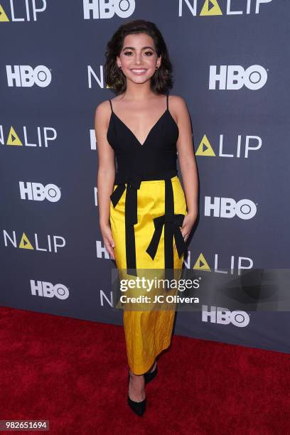 Actor Isabela Moner attends NALIP 2018 Latino Media Awards at The Ray Dolby Ballroom at Hollywood & Highland Center on June 23, 2018 in Hollywood,...