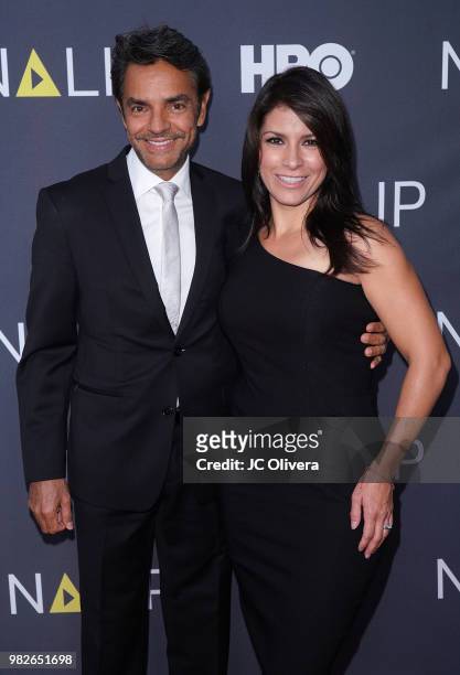 Actor/producer/director Eugenio Derbez and actor Alessandra Rosaldo attend NALIP 2018 Latino Media Awards at The Ray Dolby Ballroom at Hollywood &...