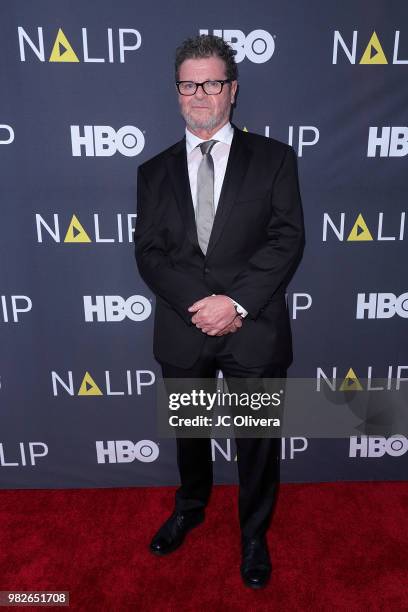 Musician Gustavo Santaolalla attends NALIP 2018 Latino Media Awards at The Ray Dolby Ballroom at Hollywood & Highland Center on June 23, 2018 in...