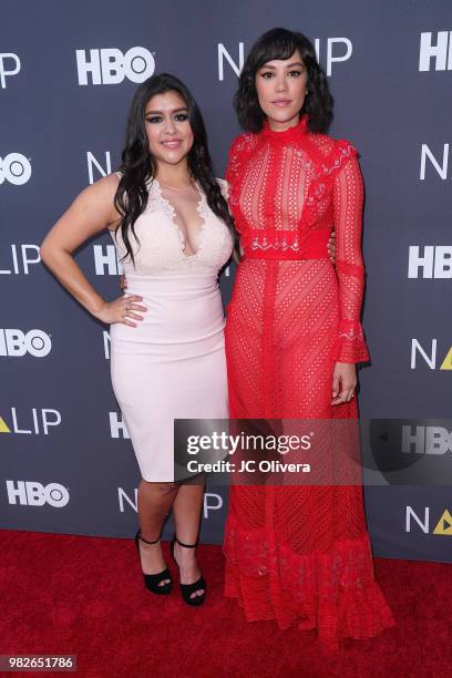 Actors Chelsea Rendon and Mishel Prada attend NALIP 2018 Latino Media Awards at The Ray Dolby Ballroom at Hollywood & Highland Center on June 23,...