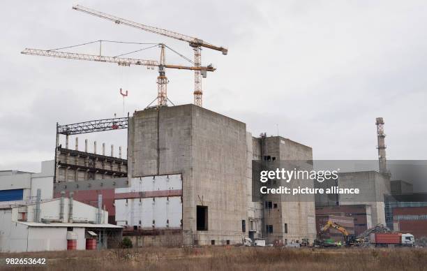 View of abandoned reactor blocks 7 and 8 at a nuclear power plant in Lubmin, Germany, 25 January 2018. Originally constructed to produce energy for...