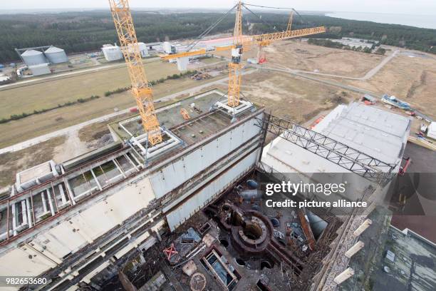 View of a construction site at reactor block 8 of a nuclear power plant in Lubmin, Germany, 25 January 2018. Originally constructed to produce energy...