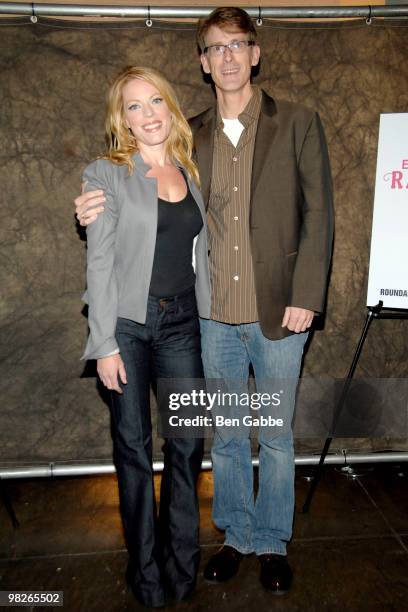 Sherie Rene Scott and Dick Scanlan attend the "Everyday Rapture" Broadway cast meet and greet on April 5, 2010 in New York City.