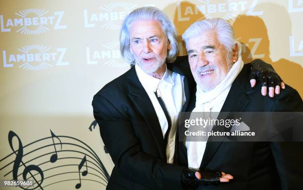 Lambertz manager Hermann Buehlbecker greets Mario Adorf at the 'Lambertz Monday Night' event in Cologne, Germany, 30 January 2018. Photo: Henning...