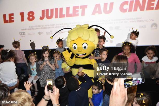 Atmosphere during the "Maya L'Abeille 2 - Les Jeux Du Miel" Paris Special Screening at Cinema Gaumont Opera on June 24, 2018 in Paris, France.