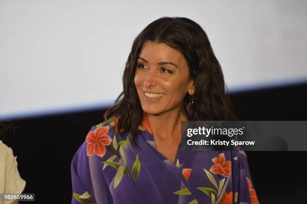 Jenifer attends the "Maya L'Abeille 2 - Les Jeux Du Miel" Paris Special Screening at Cinema Gaumont Opera on June 24, 2018 in Paris, France.