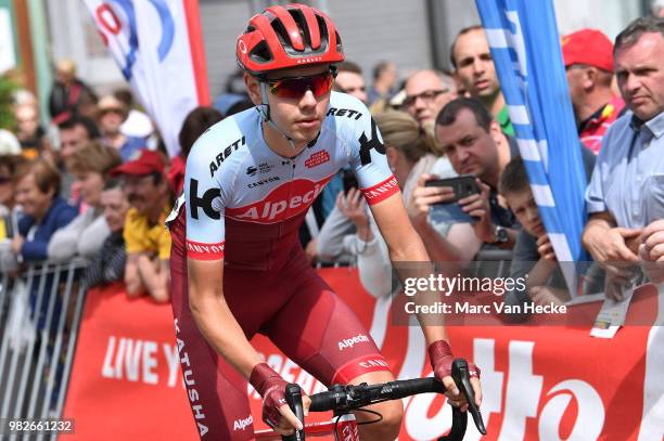 Start / Steff Cras of Belgium and Team Katusha Alpecin / during the 119th Belgian Road Championship 2018, Elite Men a 223,6km race from Binche to...