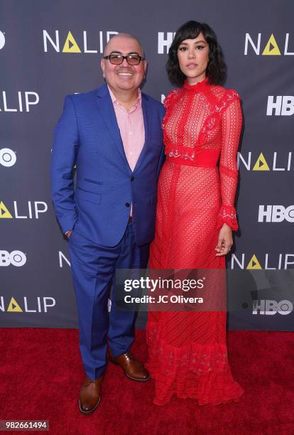 Actor Mishel Prada and Ben Lopez NALIP executive director attend NALIP 2018 Latino Media Awards at The Ray Dolby Ballroom at Hollywood & Highland...
