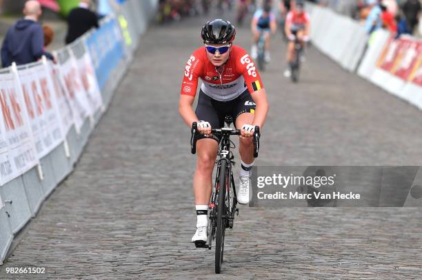 Lotte Kopecky of Belgium and Lotto Soudal Ladies / during the 119th Belgian Road Championship 2018, Elite Women a 103,2km race from Binche to Binche...