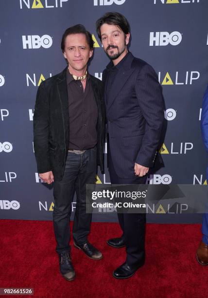 Actors Clifton Collins Jr. And Diego Luna attend NALIP 2018 Latino Media Awards at The Ray Dolby Ballroom at Hollywood & Highland Center on June 23,...