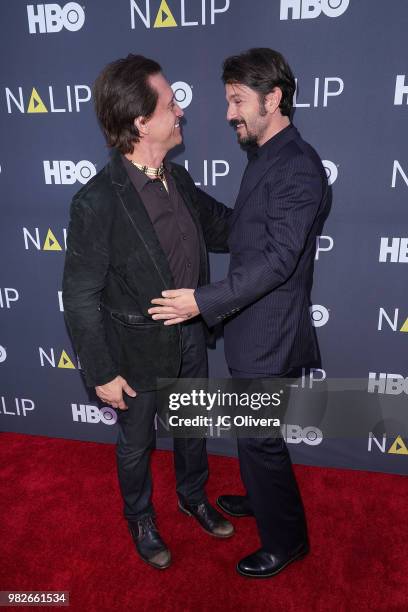 Actors Clifton Collins Jr. And Diego Luna attend NALIP 2018 Latino Media Awards at The Ray Dolby Ballroom at Hollywood & Highland Center on June 23,...