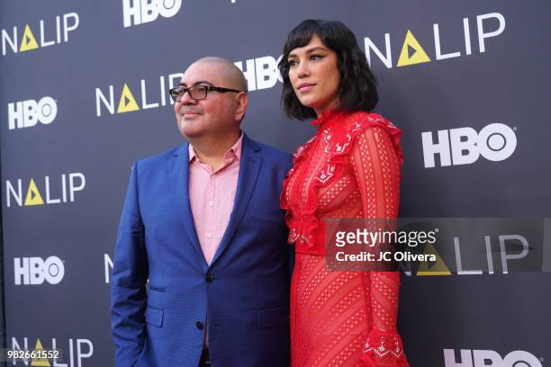 Actor Mishel Prada and Ben Lopez NALIP executive director attend NALIP 2018 Latino Media Awards at The Ray Dolby Ballroom at Hollywood & Highland...